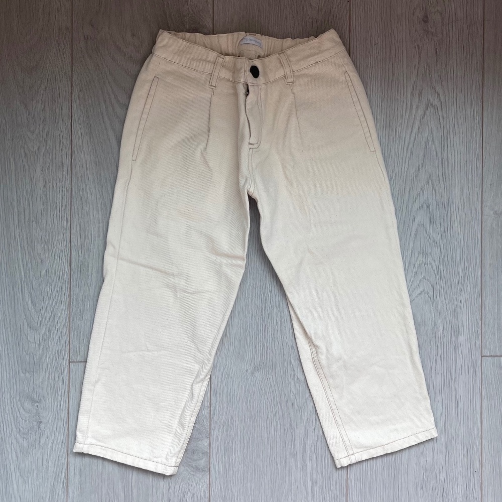 Laranjinha | Kids cream pants with pockets | Size 5